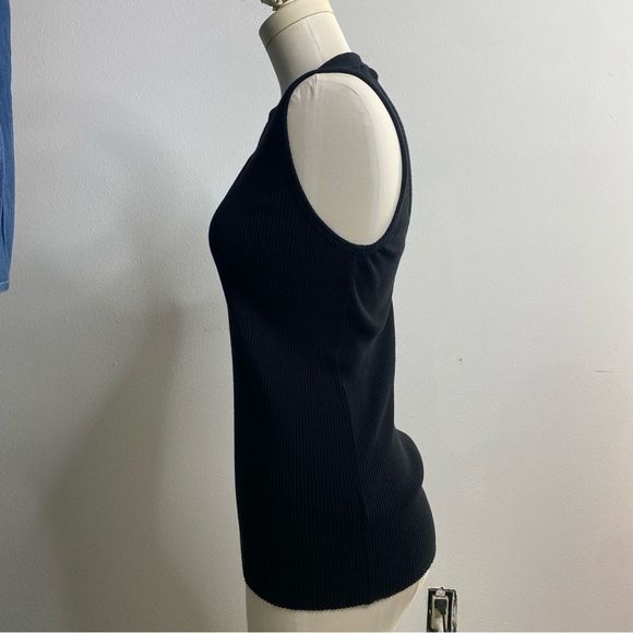 Helmut Lang Black Pulled Asymmetrical Tank Top - Picture 4 of 16